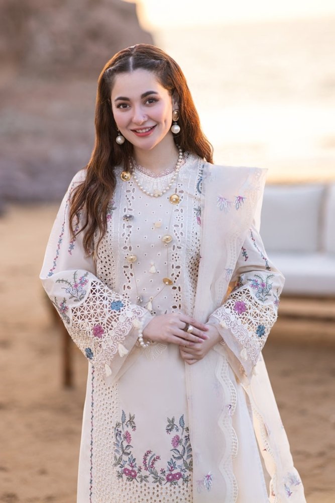 ZN997 - Qalamkar 3 Piece Chickenkari Embroidered Lawn Suit - ZoniyaClothing