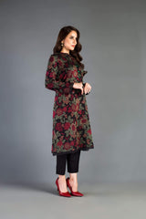 ZN017-Bareeze -Embroided 3pc Lawn dress with embroidered chiffon dupatta
