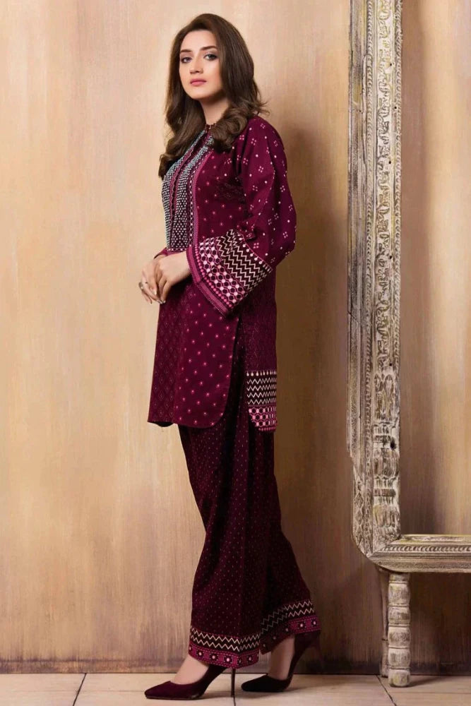 ZN015 - Laj wanti 2Pc Embroidered Lawn Suite With Fully Embroidered trouser & Patches - ZoniyaClothing