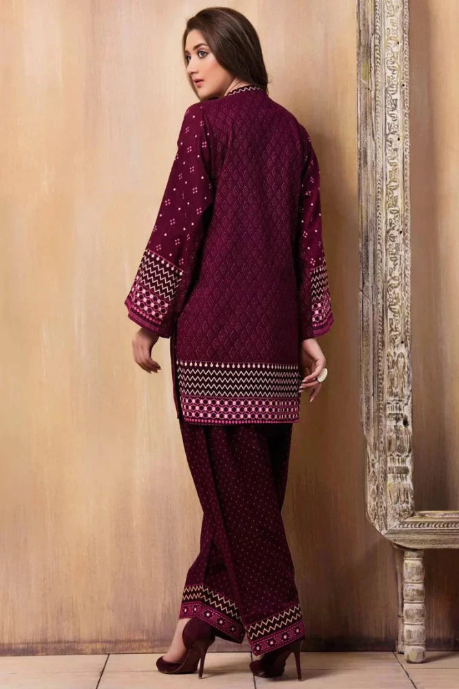 ZN015 - Laj wanti 2Pc Embroidered Lawn Suite With Fully Embroidered trouser & Patches - ZoniyaClothing