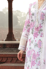 ZN019 - Bareeze - Embroided 3pc lawn dress with embroidered chiffon dupatta - ZoniyaClothing